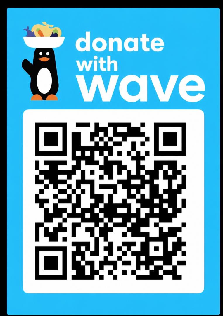 Wave QR code for donation